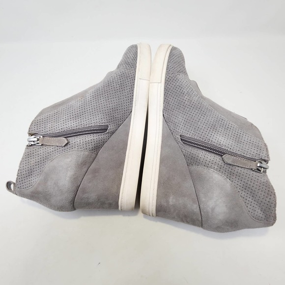 Linea Paolo Felicia Perforated Gray Suede Wedge Sneakers Bootie 8.5 M Platform - Picture 5 of 6